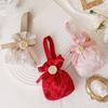 Korean Style New Year Drawstring Bag Bowknot Red Handbag Wedding Candy Bag  Wedding