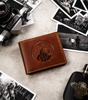 Large men's leather wallet with zodiac embossing - Peterson