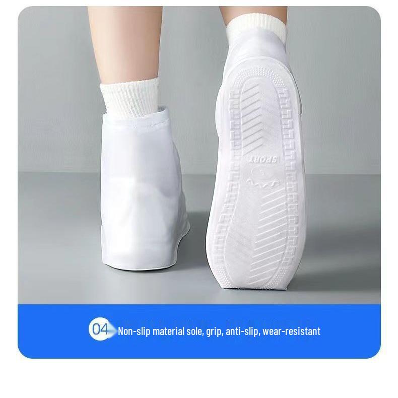 Huse de pantofi de ploaie unisex impermeabile antiderapante cu fermoar - Îngroșate și portabile pentru călătorii în aer liber