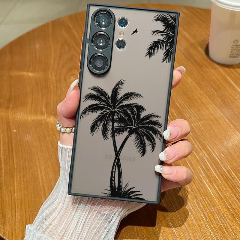 Ultra Slim Frosted Black Case für Samsung S24 S23+ S22 S21FE A51 A71 A13 4G A52 A34 A54 5G Note 20 Soft Edge PC Bumper Cover