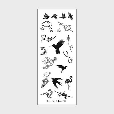B12 - Creo que puedo volar - Pegatinas de tatuaje mini con diseño único
