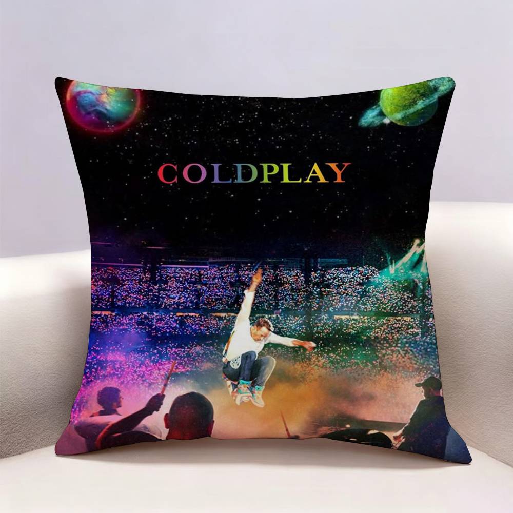 CColdplay Band Doublesided print Pillow Case for Sofa Living Room Home office Decor Protective Cover