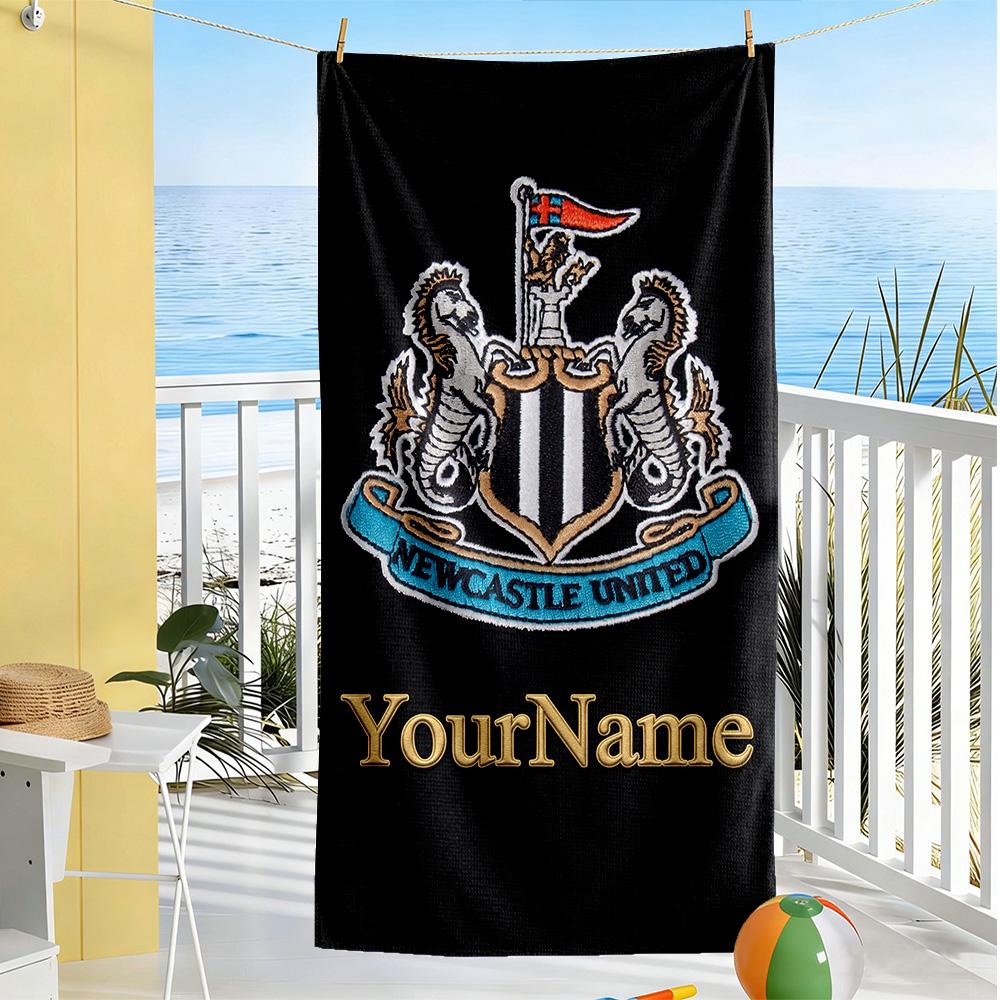 Newcastle Customized Name Beach Towel Quick-Dry Soft Microfiber Suitable for Swimming Gym Camping Yoga Vacation