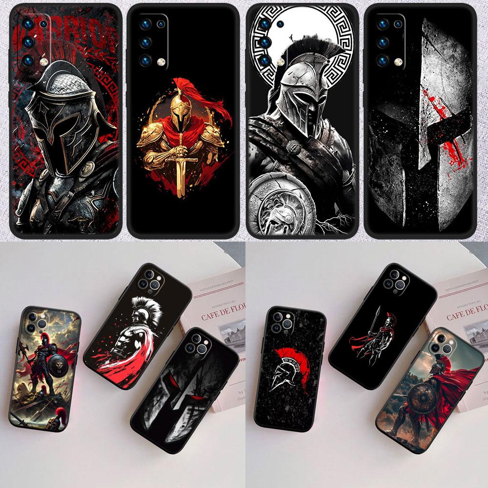 Spartan Warrior Shell Phone Case for Samsung Galaxy S20 S21 S22 Ultra FE Plus A21S A22 A24 A25 A26 A30 A30S A31