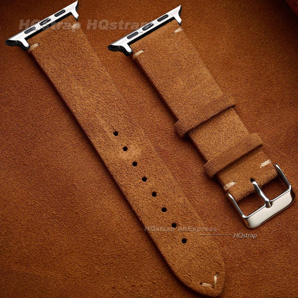 

Suede Soft Strap for Apple Watch Band 45mm 44mm Ultra2 49mm Bracelet for Iwatch Series 9 8 7 6 5 SE 40mm 41mm Hand Sewn Bands S10-42mm(38-40-41mm)