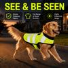 Bright Orange Puppy Visibility Jacket Adjustable Pet Fluorescent Clothes  for Walking Night