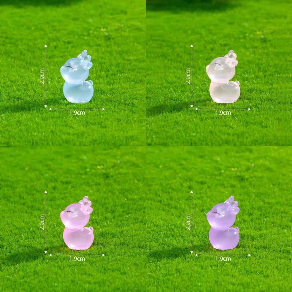 Entzückende im Dunkeln leuchtende Harz-Hirsch-Miniatur für DIY-Gartendekoration und Basteln