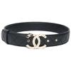 Chanel B25 P CC Logos Lammleder Matelasse Gürtel 65/26 Schwarz/GDHardwareGebraucht