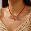 Boho Baroque Imitation Pearl Necklace For Women Starfish Conch Coin Pendant Charm Choker Beach Party Vacation Jewelry Gift