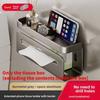 Wall Mount Aluminum Toilet Paper Holder With Double Dispenser For Bathroom And Kitchen Storage