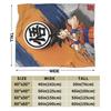 DBZ Kanji Fleece Throw Blanket Son Goku Blanket for Bedding Car Ultra-Soft Plush Thin Quilt,