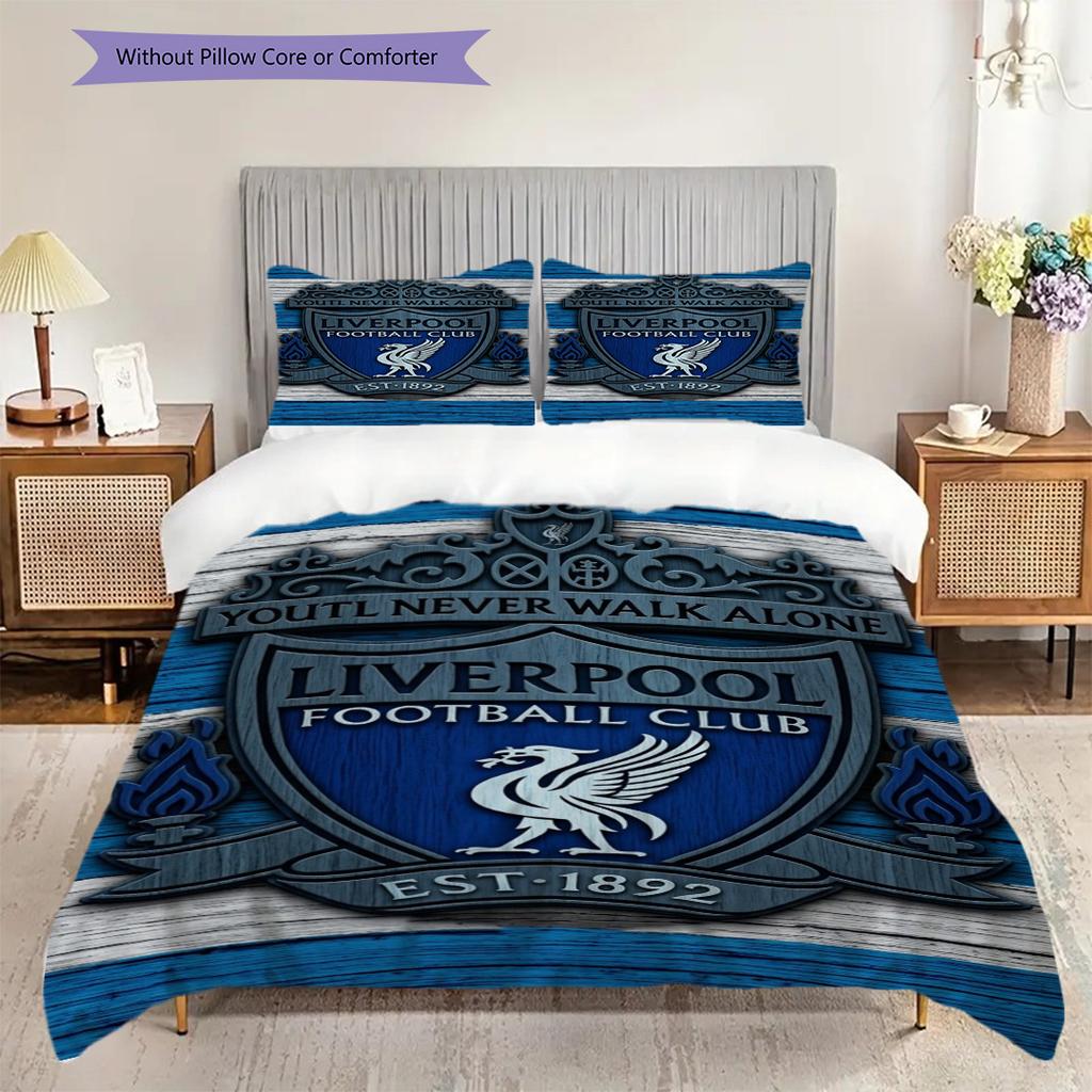 Liverpool Football Club Legacy Set Tre Pezzi (1 * copripiumino + 2 * federa, senza nucleo) Copripiumino e federa 2DFlat Morbidi e confortevoli