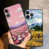 Case for Apple iPhone 17 Pro Max 13 15 Pro 7 8 16 XR XS MAX 11 Air 12 14 Funda Phone Cover Creative Oil Painting Scenery