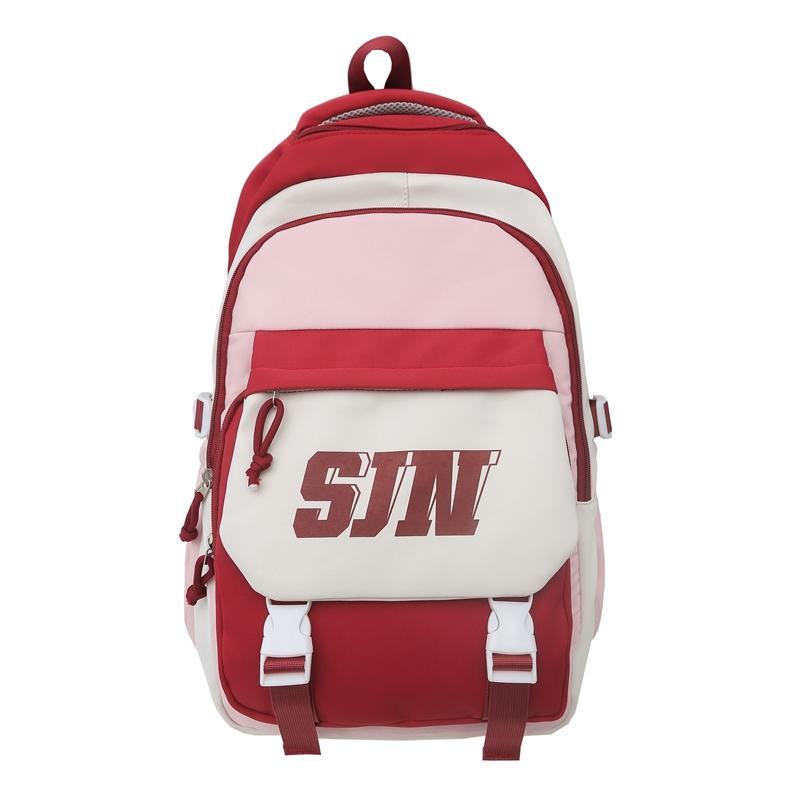 Kontrastfarbiger Schulranzen Studentenrucksack Leichtgewichtiger Wasserdichter Rucksack