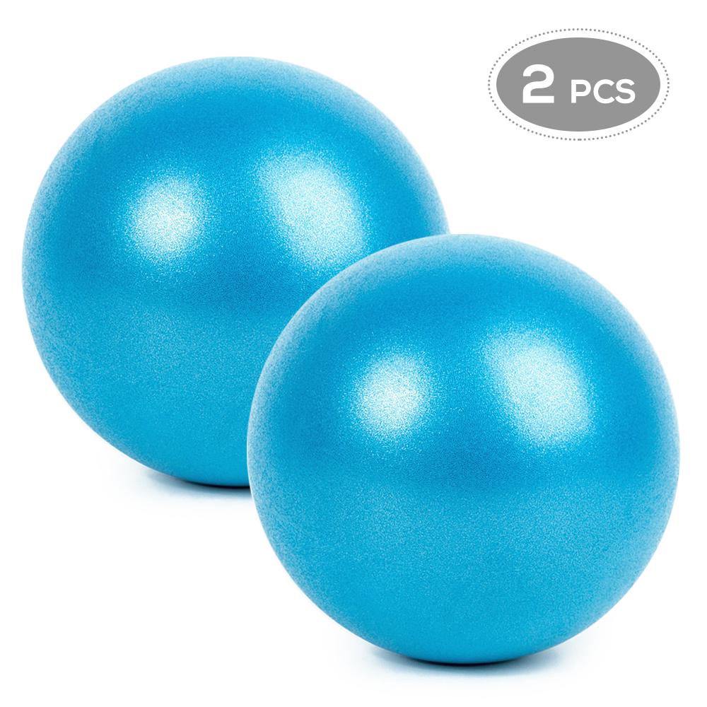 25cm 2 Pcs Yoga Ball Anti-burst Thick Stability Ball Mini Pilates Barre Physical Ball