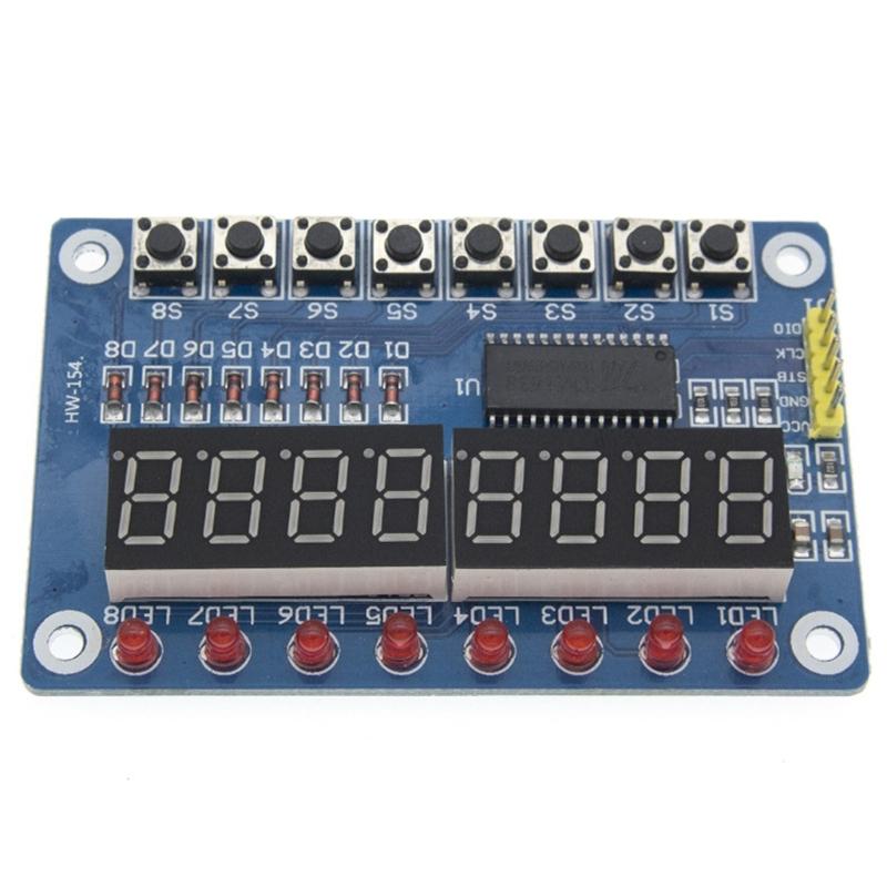Digital Tube Output Board TM1638 Digital LED Tube Module Responsive Input Indicators Lights For Microcontroller Systems