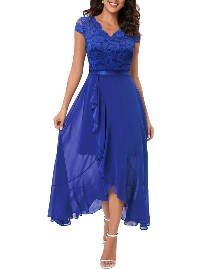 New Arrival Little Black Dress Long Party Dress Bridesmaid Dress Lace Dress for Women