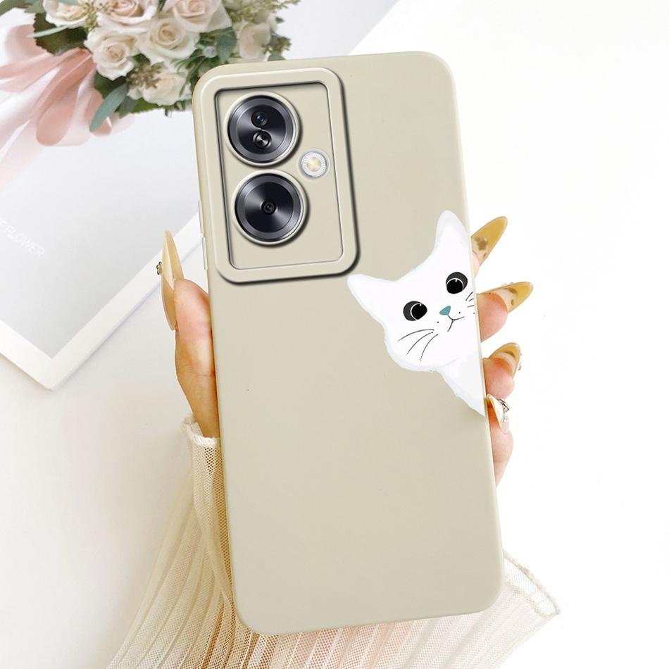 For OPPO A79 5G Cute Cat Flower Cartoon Phone Case For Oppo A79 CPH2553 CPH2557 Shockproof Soft Silicone Covers Bumper