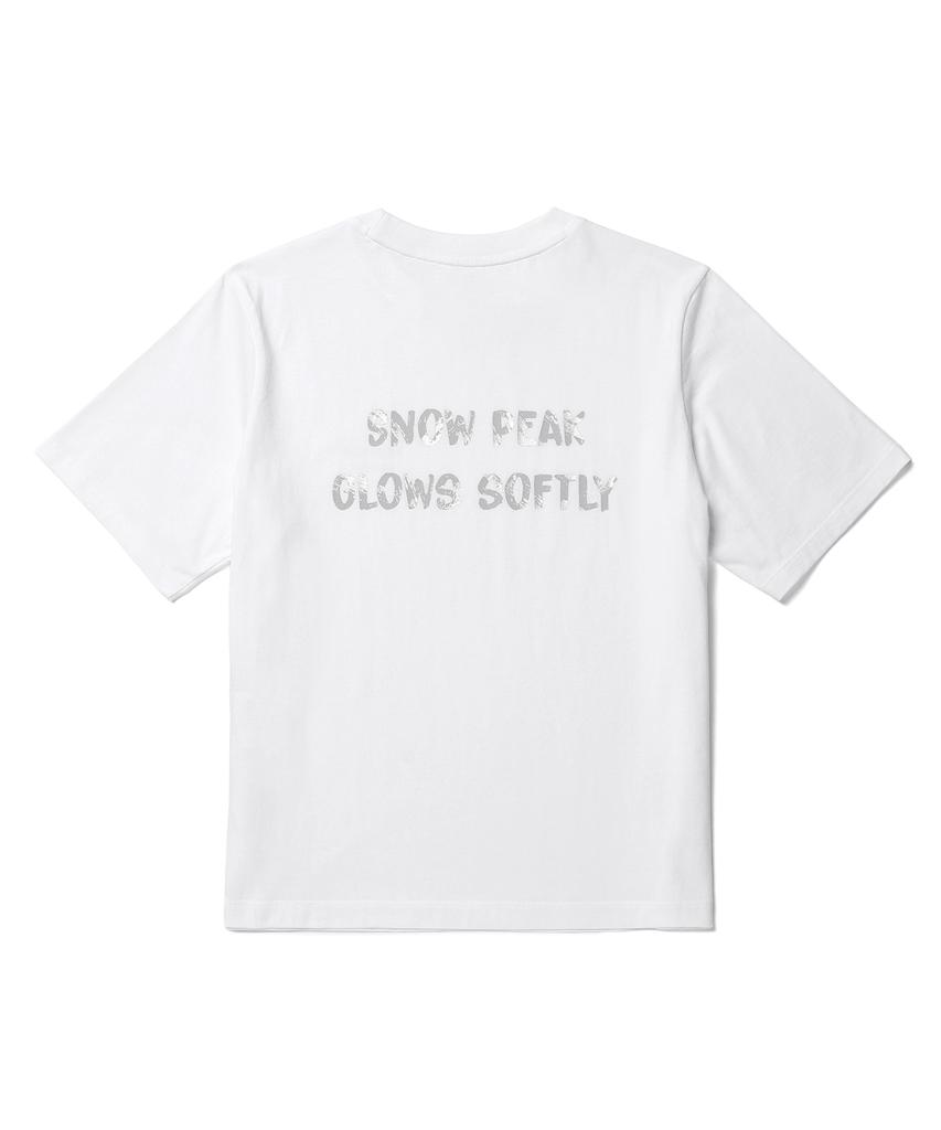 SNOWPEAK APPAREL Cotton Women'S Lettering Short Sleeve T-Shirt (S26Mwfts65) White