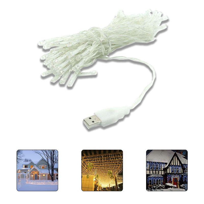 Usb Led String Of Lights With Meteor Shower Effect For Christmas And Holiday Decor