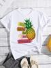 Sweet Life Pineapple Printed T Shirt Summer Women T Shirt Fashion Cute Graphic Tee Shirts Ladies Short Sleeve Tops Clothing
