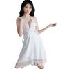 Sexy Underwear Big Butterfly Pure Desire Mesh Pajamas Plus Chest Pads Gather Nightgown Robe Women's Loungewear Set