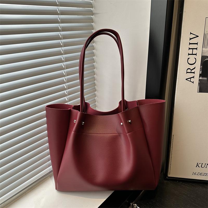 

Personality simple trend shoulder bag fashion texture casual new bag winter niche women tote bag