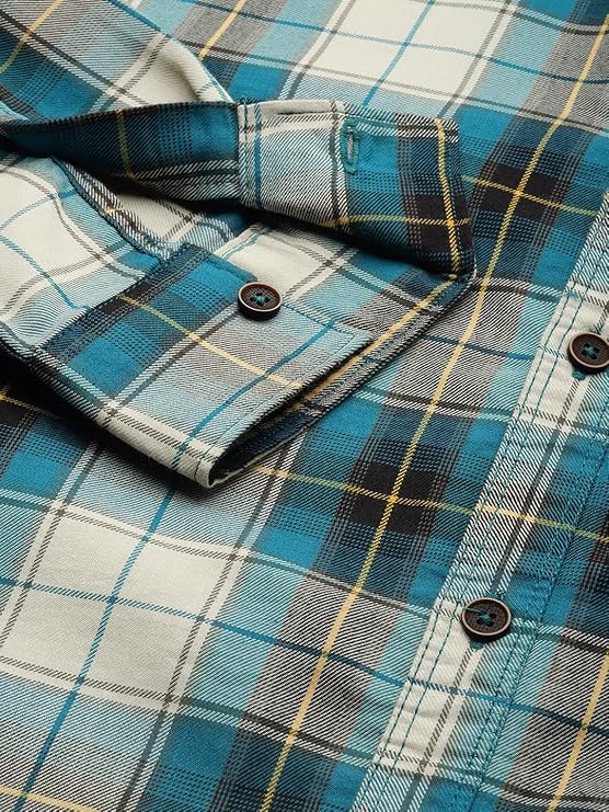 Man's Slim Fit Light Weight Breathable Premium Polycotton Checkered Shirt