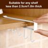 1pc Aluminum Wall Mounted Mug Rack No Screw Kitchen Cabinet Organizer For Coffee Cups Teacups Underwear Ties Scarf Hanger Durable Iron Hanging Rack