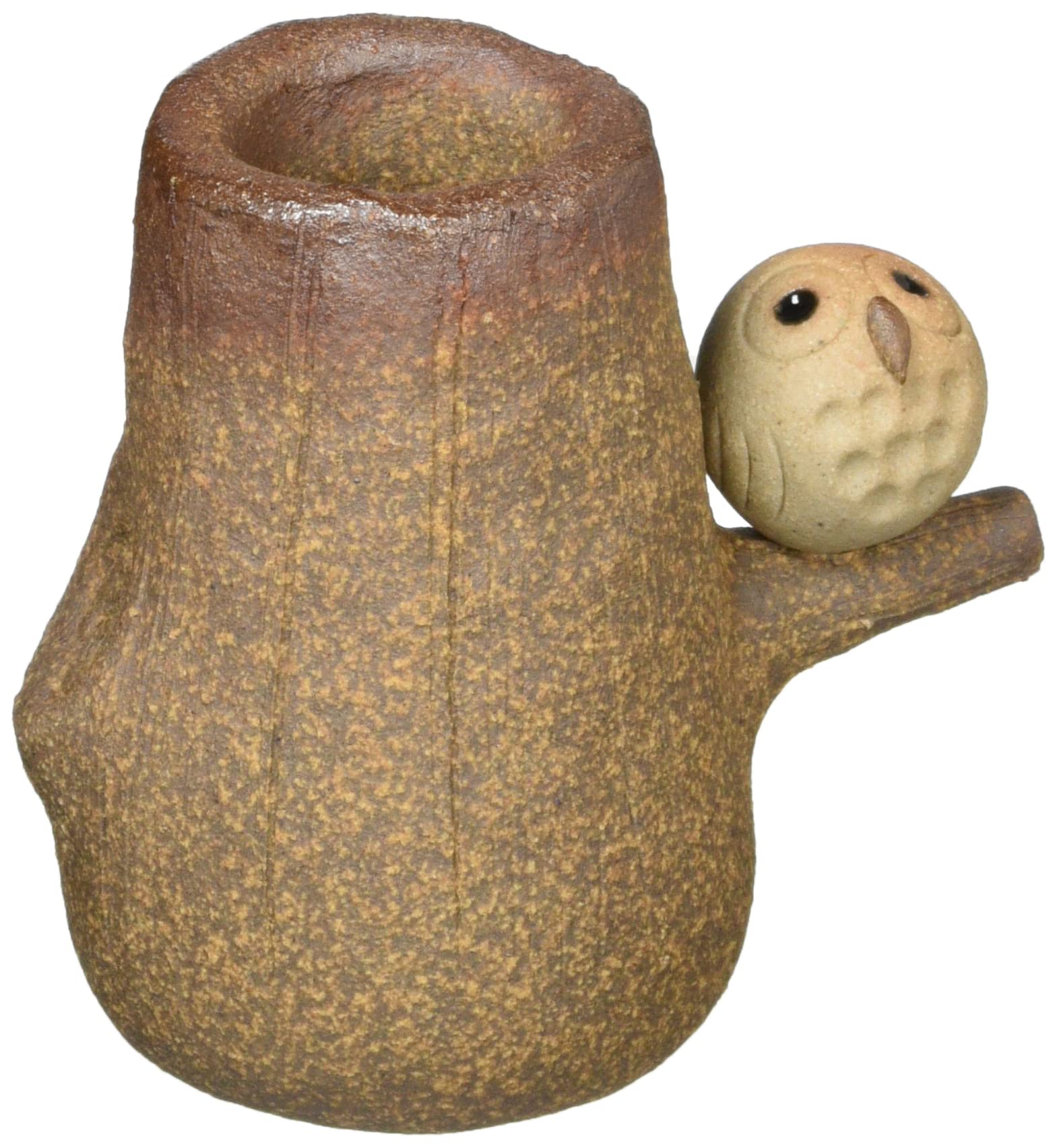 Керамика Маруи Сигараки Ваза Хэтимон Ваза для цветов Ваза для одного цветка Коричневая с совой Керамика MR-M234