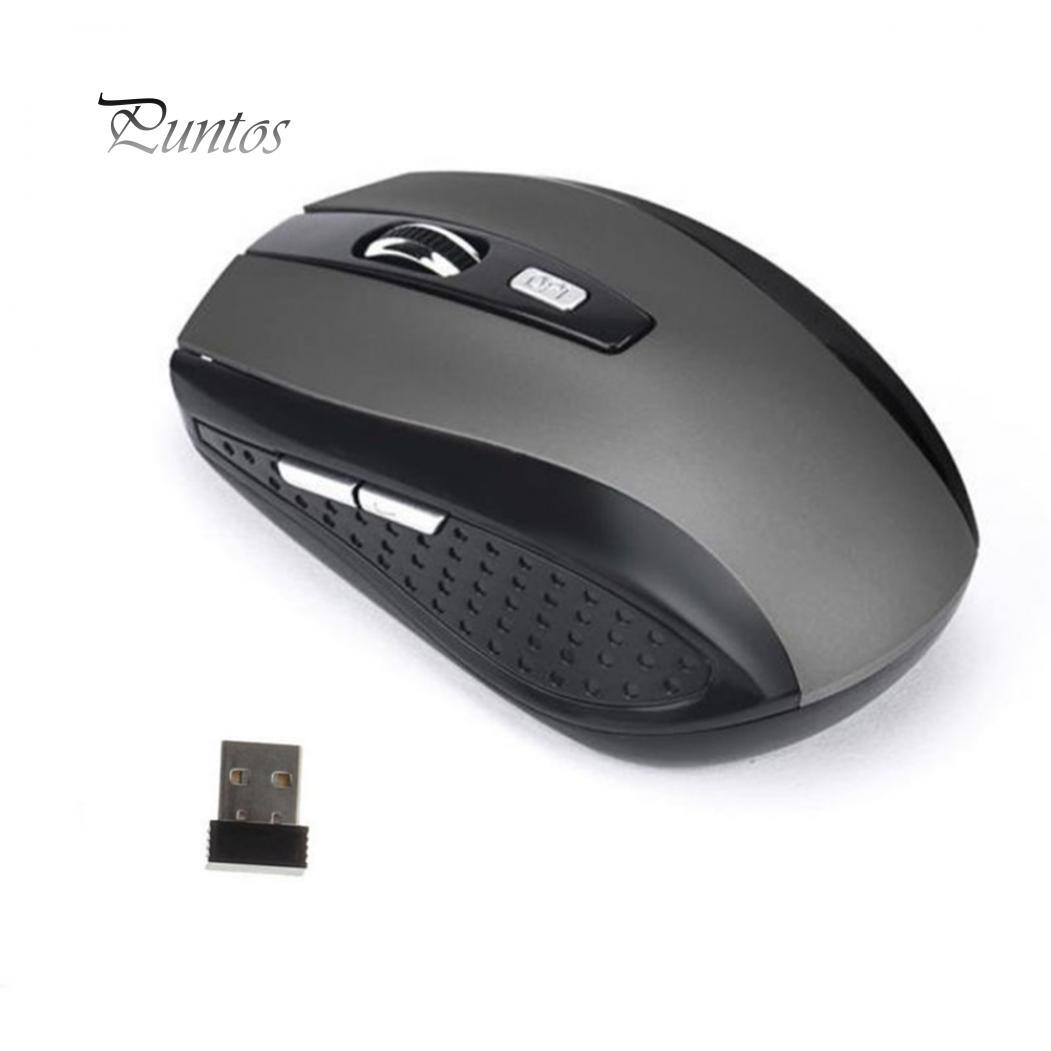 

Беспроводная игровая мышь 1200 точек на дюйм, 2,4 ГГц, оптический USB-приемник, мышь для ноутбука серый