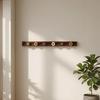 Coat Hook Rail with Sliding Hooks Decorative Wall Stylish for Entryway
