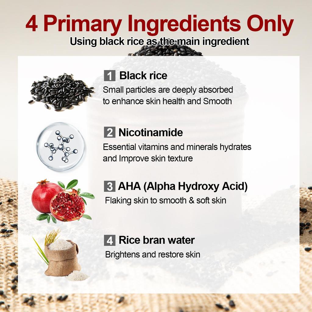 Exfoliat Black Rice Essence Spray-Rice-Based Peeling For Gentle Exfoliation-Brightens And Repairs Skin Barriers-Suitable For All Skin Types,100ml