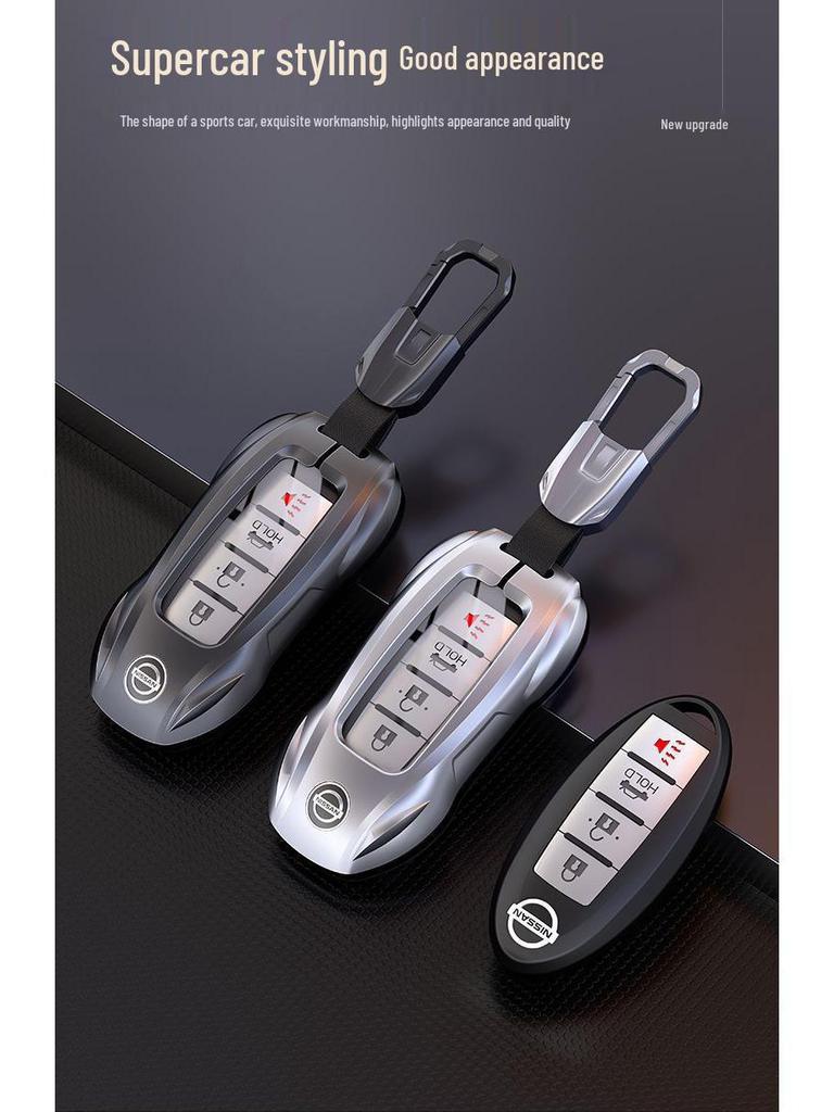 Nissan 14th Gen Sylphy Car Key Cover for Qashqai, Teana, X-Trail, Tiida, Murano, Terra - Model N7.