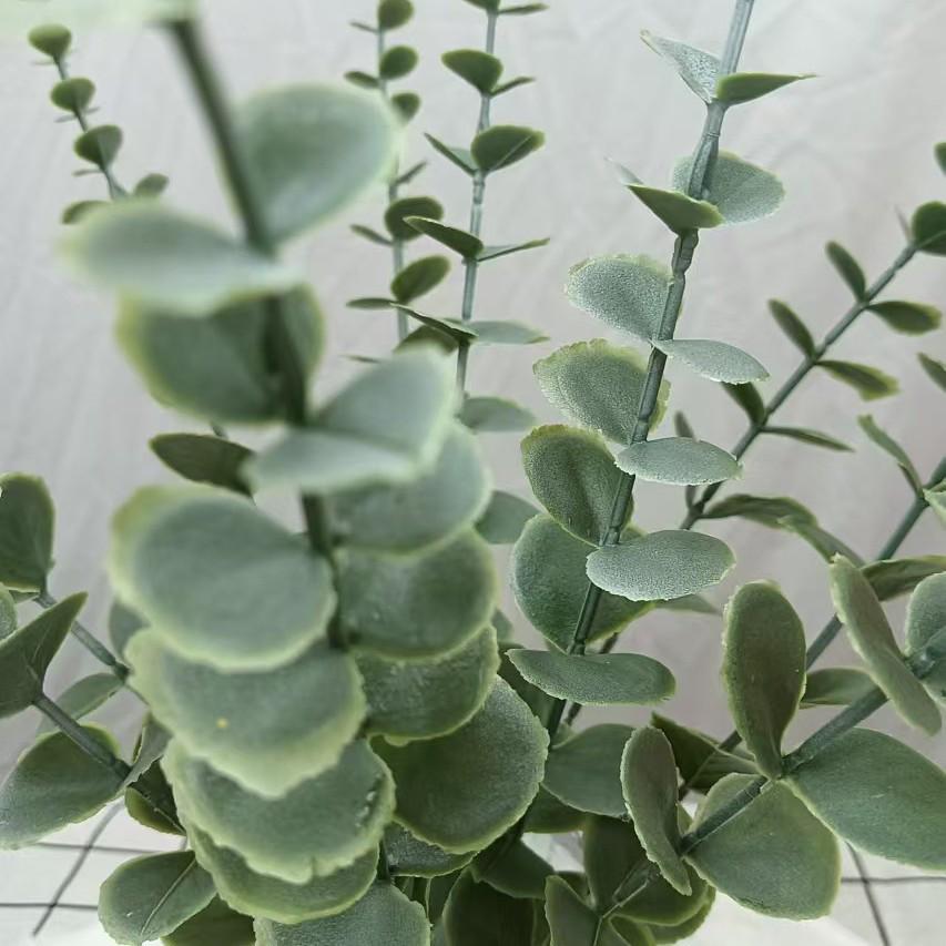 Cross-border Simulation Golden Eucalyptus Artificial Leaves and Flowers for Christmas Decoration