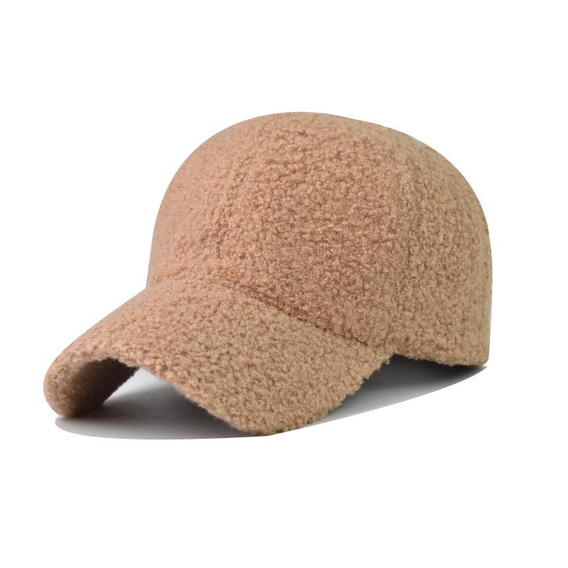 

2023 Lamb Wool Solid Baseball Cap - Outdoor Sun Hat
