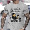 It's The Most Wonderful Time for A Beer Men's T-shirt Women T Shirt Santa Y2K Harajuku Top Female Y2k Clothe Beer Lovers Men Tee
