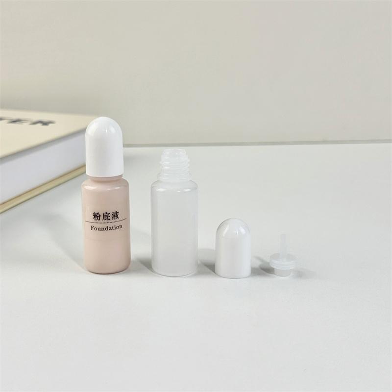 10Pcs Refillable Bottles With Cap Empty Dropper Bottle Transparent Plastic Foundation Cream Travel Cosmetic Sample Containers