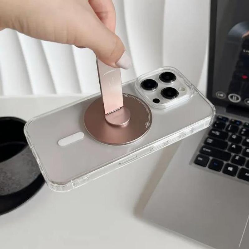 Ultra-thin Magnetic Desktop Phone Holder and Ring Stand for All Phones