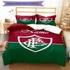 3pcs Custom Name Fluminense FC Bedding Set Duvet Cover Closure Includes 1 Duvet Cover & 2 Pillowcases, Soft and Comfortable for All Seasons.