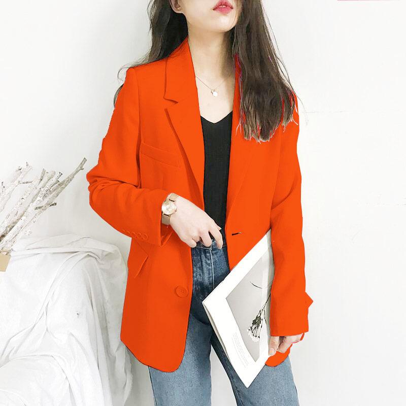 2026 Spring Autumn Women Oversized Blazer, Korean British Style Casual Loose Fashion Trendy Office Suit Jacket