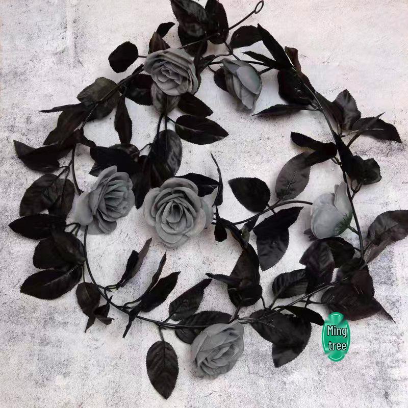

Gray Rose Vine Gothic Anime Halloween Escape Room Decor 1 piece