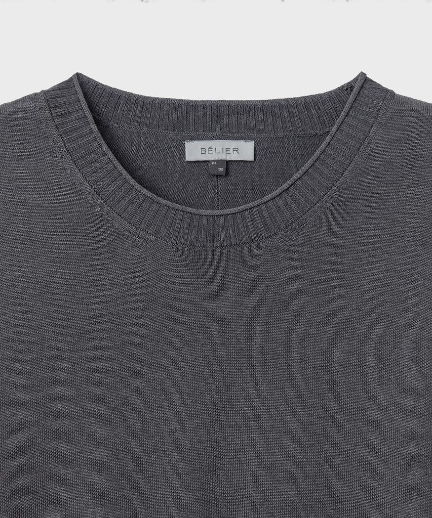 Bellie Summer Wool City Crewneck Knit - Gray