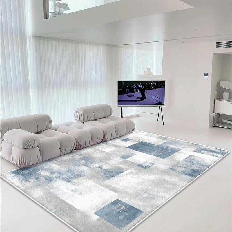

Ковер для гостиной в скандинавском абстрактном стиле, украшение для дома, нескользящий мягкий пушистый коврик для спальни, легко чистящийся плюшевый коврик для пола 60*90cm