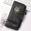 Men's Wallet| Wolf and Text Pattern, Foldable Design, Multifunctional Portable Snap-button Coin Purse, Stylish, Very Suitable for Outdoor, Travel,
