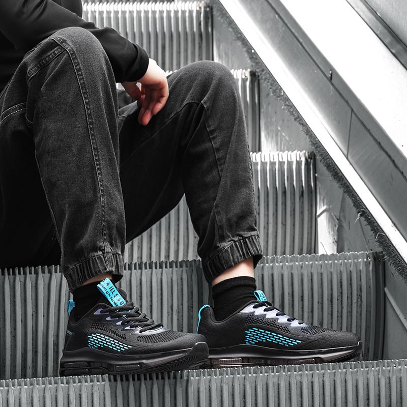 2024 Freizeitschuhe Herren Tennis Dicke Sohle Plateau Netz Atmungsaktiv Herren Sport Outdoor Trend Laufschuhe Schuhwerk für Herren