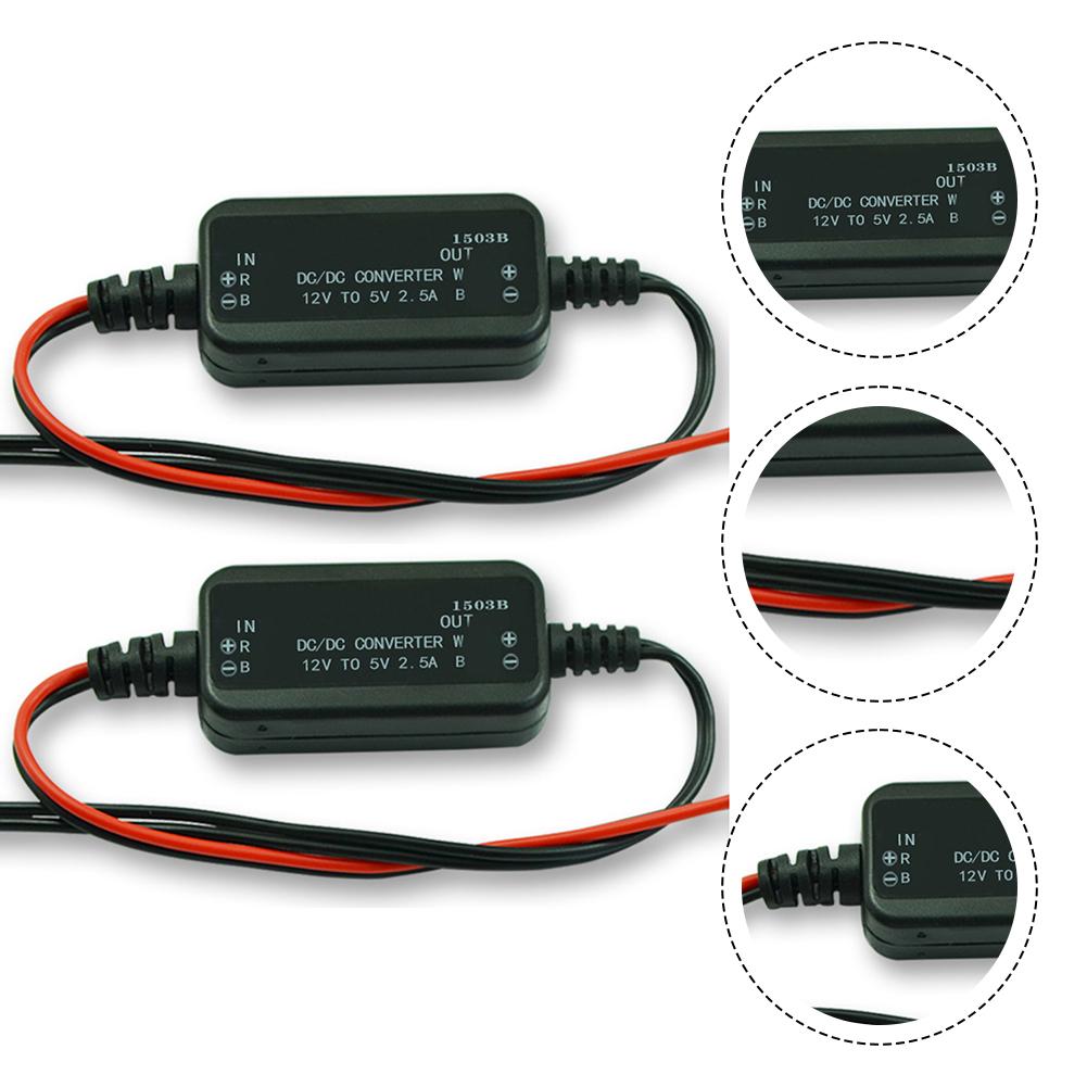 2PCS DC Voltage Reducer Converter 12V To 5V 2.5A Regulator DC-DC Step Down Module Power Converter Transformer Model
