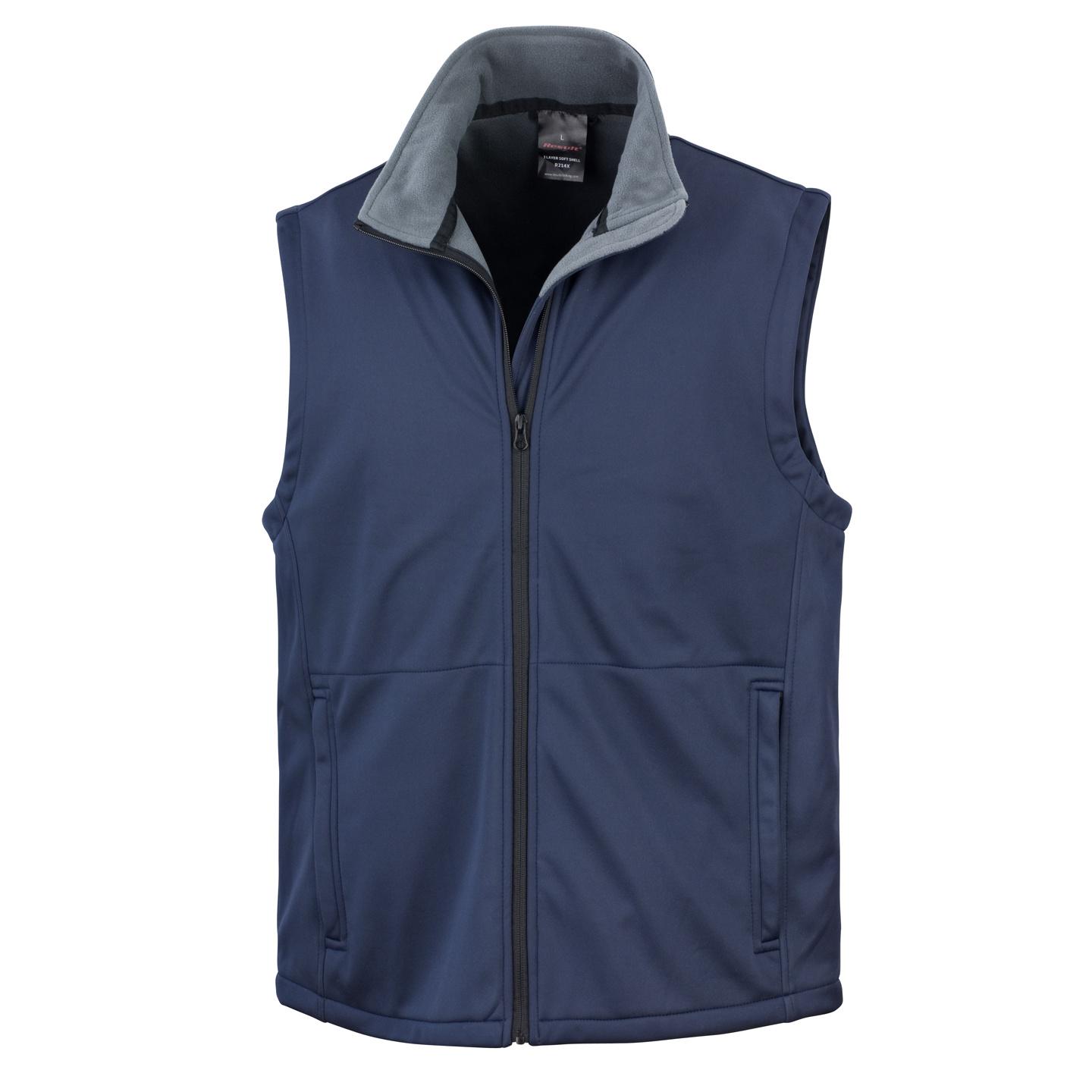 Resultaat Heren Core Soft Shell Bodywarmerjack M Marineblauwe Kleur