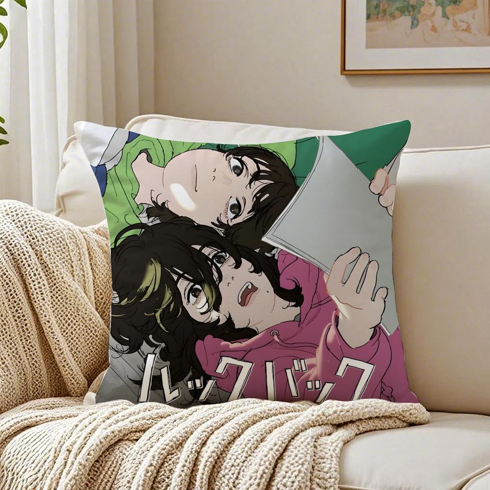 Heartwarming Anime LLook Back Cushion Cover Linen Pillowcase Soft for Sofa Bed Home Room Decor