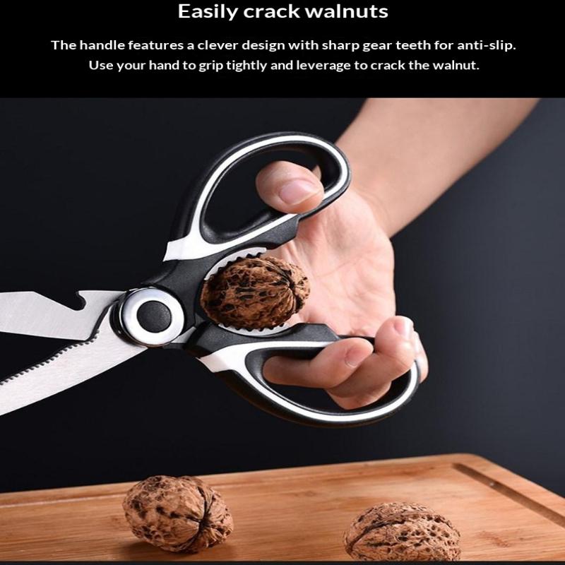 Multifunctional Kitchen Scissors Household Cut Vegetables Roast Broiler Scissors Stainless Steel Scissors